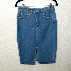 French Connection Denim Jean Pencil Skirt Size 2